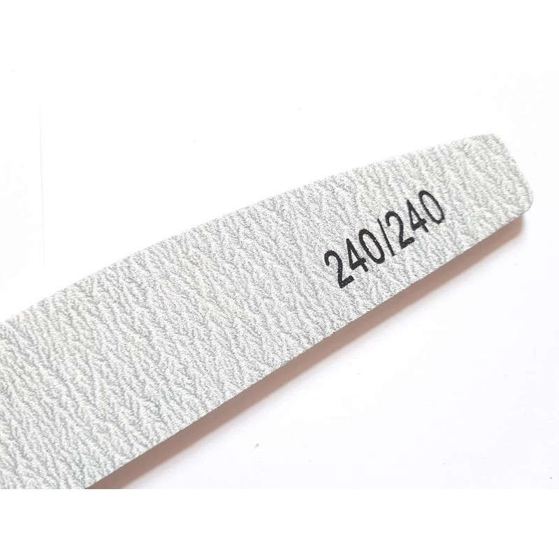 8X Nail Files Zebra Shape Half Moon Chose GRIT Double