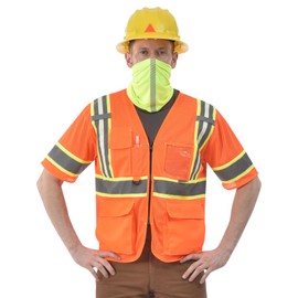 AYKRM X Small class 3 high vis reflective safety vests orange Glow vest