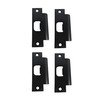 QCAA Steel Extended Lip Door Strike Plate, Latch D Hole,