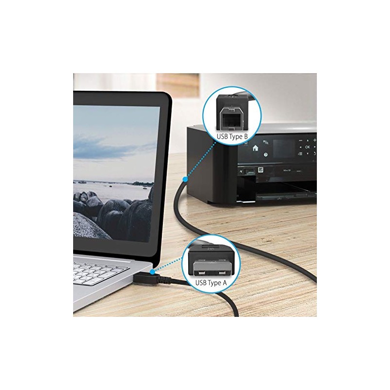 PK Power 6ft USB Cable PC Laptop Data Sync Cord