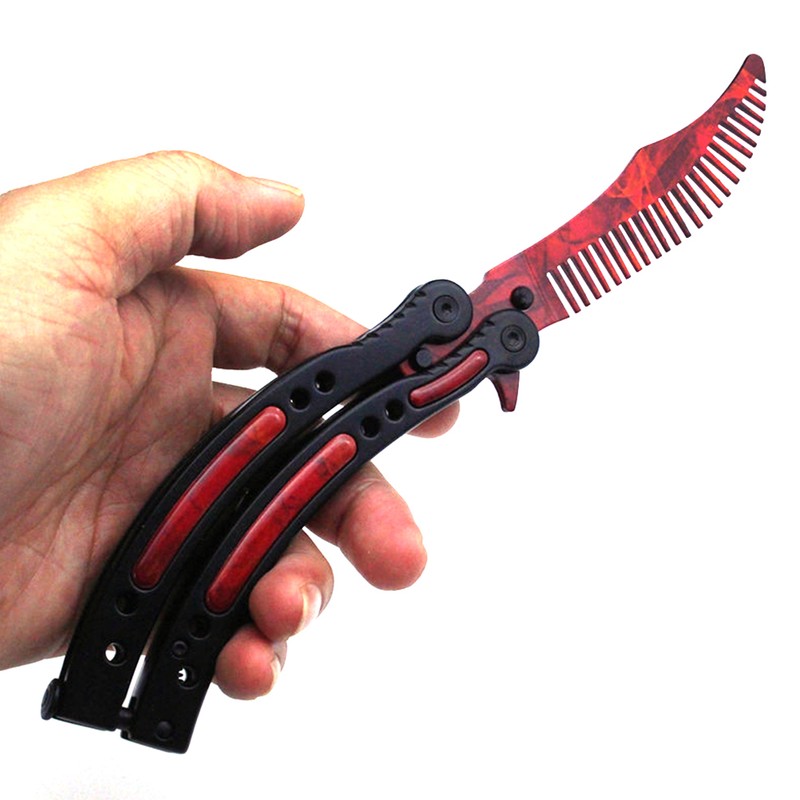 Foldable Comb Stainless Steel Butterfly Exercise Training Comb Styling Tools