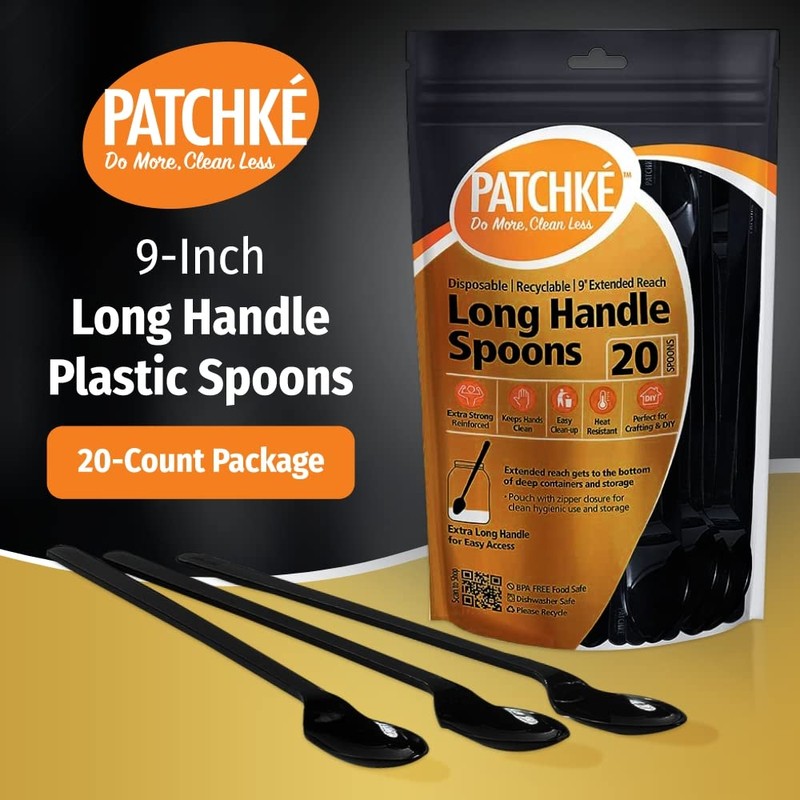 Long Plastic Spoons - 9 Inch - Heavy Duty Long