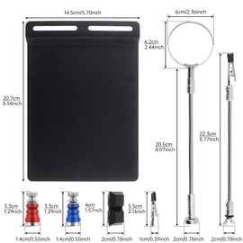 DiGiYes Magnetic Helping Hands Soldering Station with 4 Magnetic PCB Board Clamping Column,3X Magnifying Glass,2 Flexible Arms Magnifier and Third Hand Soldering Tool for Electronic Repair