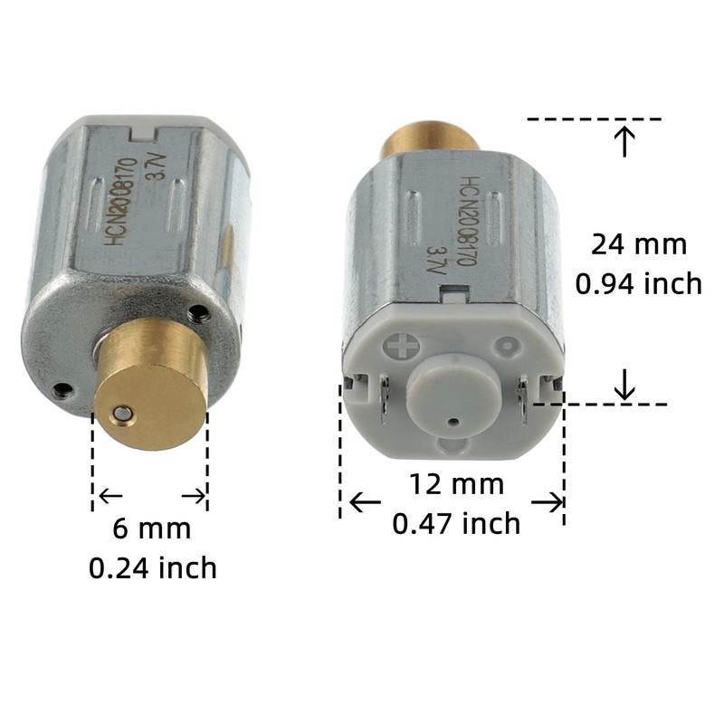 BOJACK N20 DC Vibration Motor 2PCS 3V 8000RPM Powerful Small