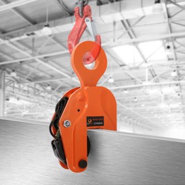 BEAMNOVA 2 Ton 4400 lbs Vertical Plate Lifting Clamp Sheet Metal Lifting Clamp Metal Steel Plate Lifting Clamps Lifters Heavy Duty Orange