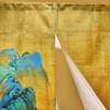 Ofat Home Blue Green Village Landscape Noren Curtain 33.5" x