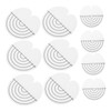 Mikinona Hair Extension Bonding Guards 25pcs Round Shield Spacers Templates