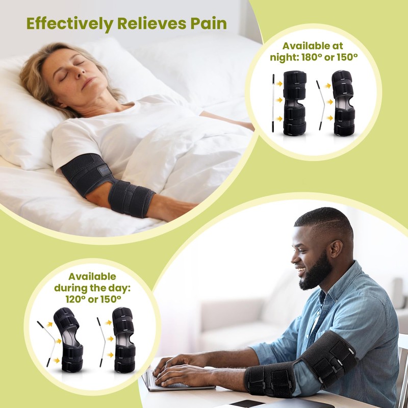 Cubital Tunnel Syndrome Elbow Brace Splint for Ulnar Nerve Entrapment,