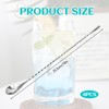 4PCS Stainless Steel Cocktail Bar Spoon Set, 10Inch Spiral Stirrers,