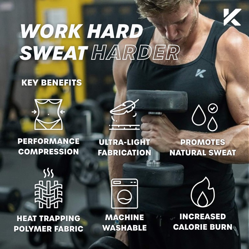 Kewlioo Men's Heat Trapping Pullover Sweat Enhancing Vest - Sauna