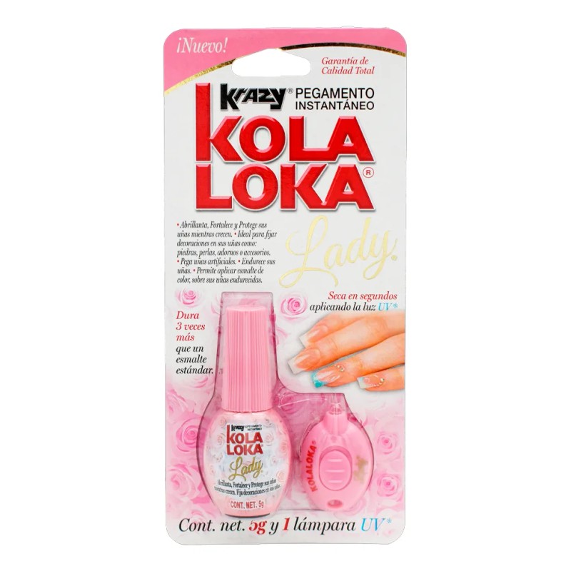 Kola Loka Lady 5g, Pegamento Para Uñas Con Aplicador Uv