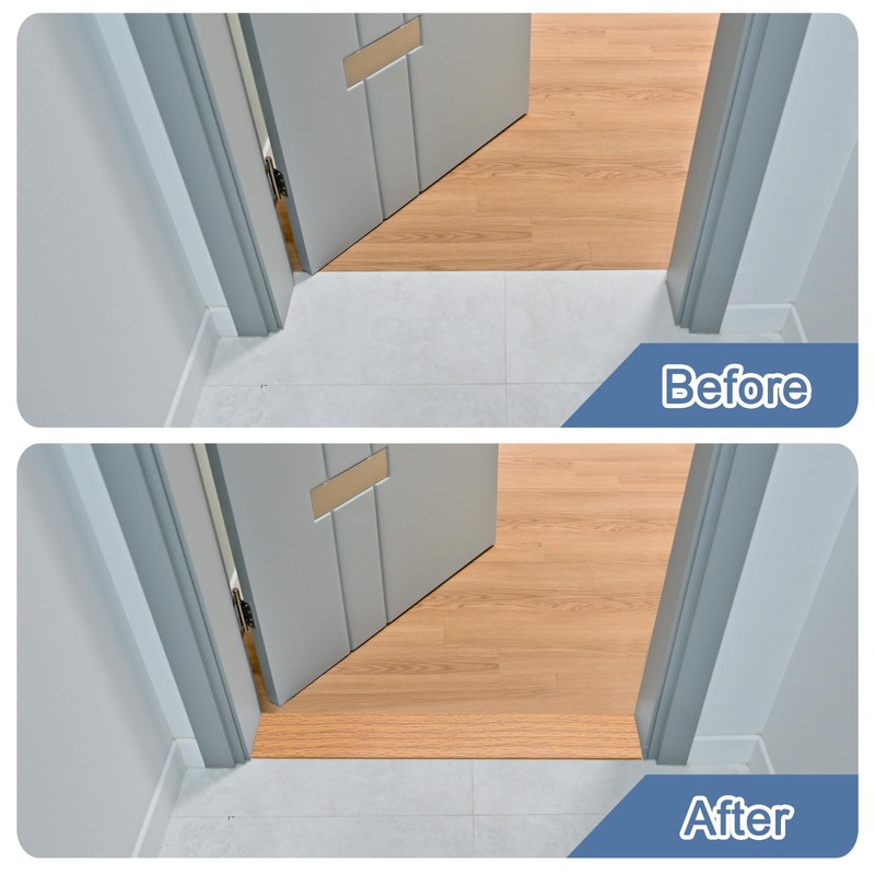 uxcell 9.84Ft x 2" Floor Transition Strip, Self-Adhesive Vinyl Floor