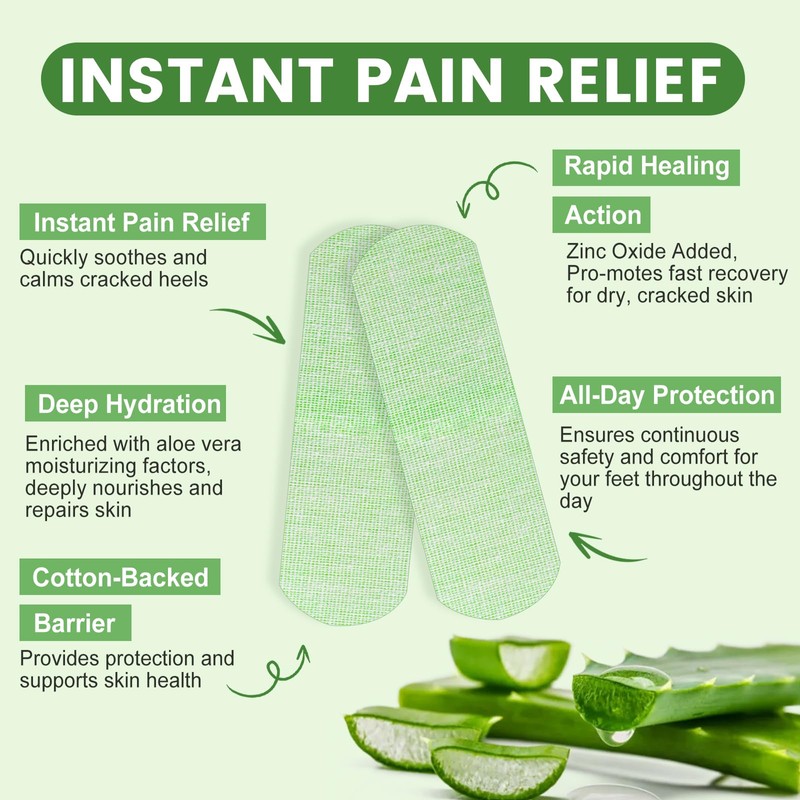 50PCS Aloe Vera Cracked Hands Treatment Patches, Dry Cracked Hands