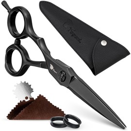 Fagaci Fagaci Hair Scissors Professional Left 6 440C Steel for Superior Precision, Extremely Sharp Blades Hair Cutting Scissors for Women & Men, Durable Sharpness Hair Shears for Hair Cutting