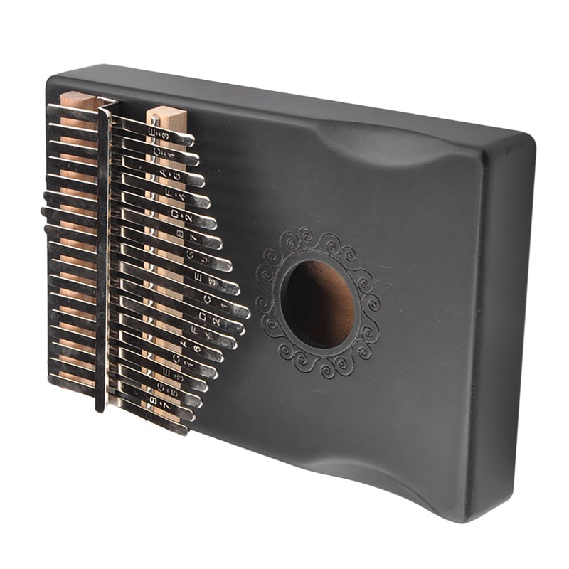 Black 17 Key Kalimba with Tuning Wrench Portable Interesting Wooden