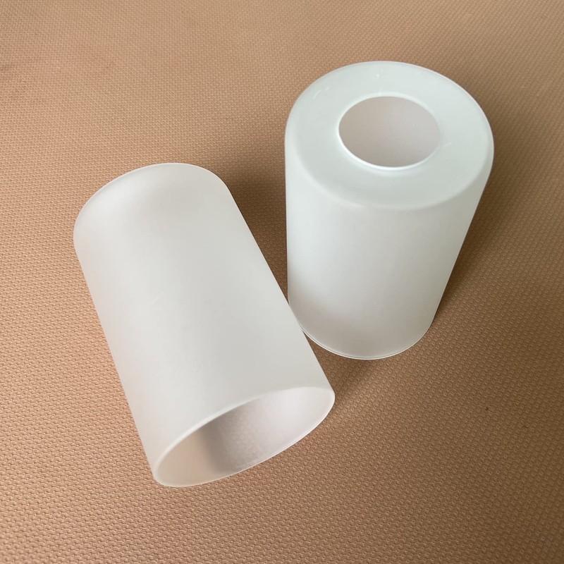 Frosted Glass Lamp Shade, 2 pack, Pendant Light Shade Cylinder
