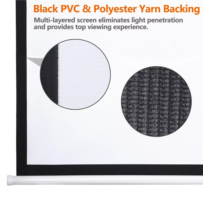 Segawe 100" Projector Screen Pull Down Manual 16:10 HD Wall