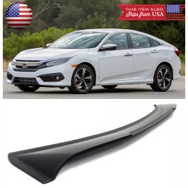 SDZ Rear windshield Spoiler Visor Wing Sun Shade Deflector Fit 16-21 Honda Civic 4D