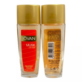 JOVAN Musk For Women Body Fragrance Natural Spray 75ml/2.5fl.oz. LOT OF 2