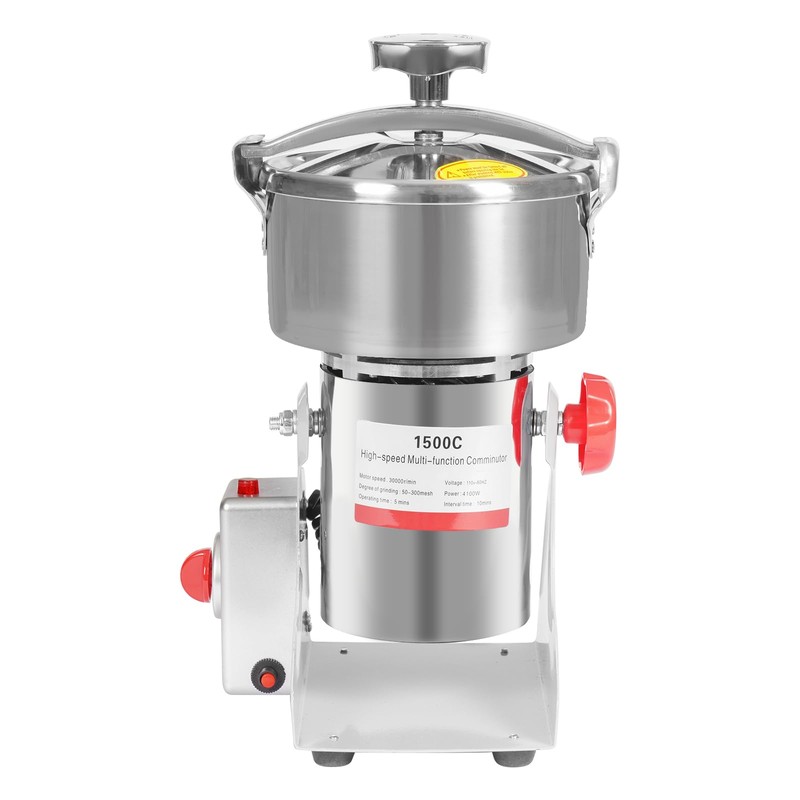 Grain Mill, Electric Dry Cereals Grinder w/Sieve, Stainless Steel Grain