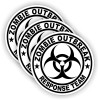 Unbranded/Generic 3pcs Zombie Outbreak Response Team Hard Hat Stickers Helmet
