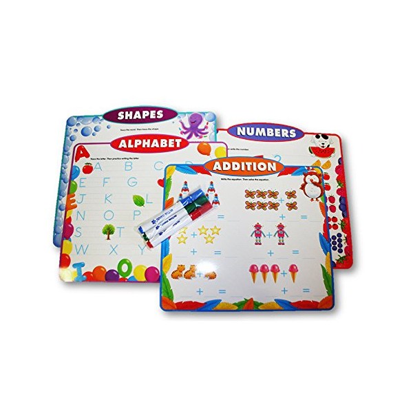 Active Minds Learning Mats - Addition, Alphabet, Numbers and Shapes