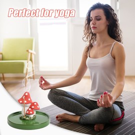 HOKPA Mushroom Incense Holder, with 30 Incense Sticks, Handmade Incense Stick Burner, Nature Theme Incense Burner, Home Decoration Accessories