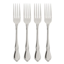 Oneida Chateau Fine Flatware Dinner Forks, Set of 4, 18/10 Stainless Steel, 2610004A