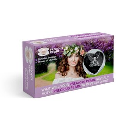 My Inspirations Precious Pearl Pearl in Oyster Kit, Mysterious Pearl Gift Set, DIY Necklace Making Kit, Elegant Pendant with 20" Chain, Great Gift for Any Occasion(Pumpkin Carriage)