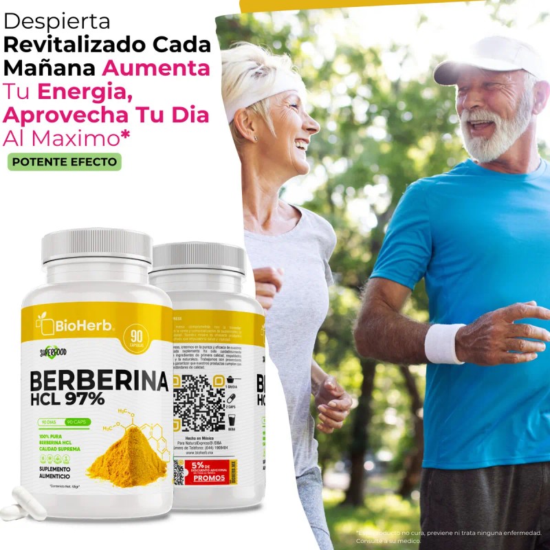 Berberina Hcl Clorhidrato Cápsulas Días Potente Formulacion Alta Concentracion Absorcion