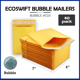 EcoSwift 40 #0000 4x7 "EcoSwift" Brand Kraft Bubble Mailers Small Padded Envelope 4" x 7"