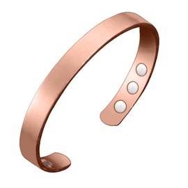 HTVNG Pure Copper Twist Cuff Bracelet for Women and Men Sports, Taglia unica, Copper