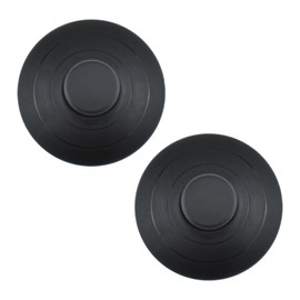 DALQUIS 2-Pack Floor Foot Switch, Round Black Inline Foot Pedal Switch for Floor Lamp On-Off Control Replacement