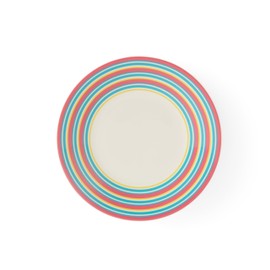 Spode Kit Kemp Salad Plate (Set of 4) | 9.3” Calypso Stripe Platter | Made from Porcelain | Dishwasher and Microwave Safe | Vibrant Dinnerware Ideal for Summer