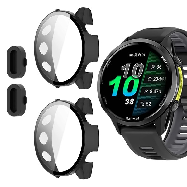 Riwoauoo 2 Pack for Garmin Forerunner 970 Smartwatch Case,Full Coverage
