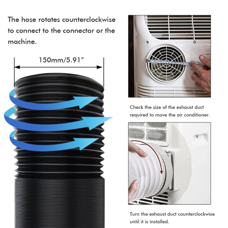 Flexible Exhaust Hose for Mobile Air Conditioners, Tumble Dryers, Cooker