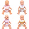 ZWOOS 8-Piece Doll Bib and Nappies for Baby Dolls, Cute