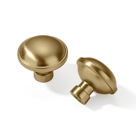 CABDM 2 Pack 1-1/4 inch Kitchen Cabinet Knobs Drawer Knobs Dresser Knobs Champagne Bronze Zinc Knobs Drawer Pulls Round Knobs Gold Drawer Handles Knobs for Dresser Drawers