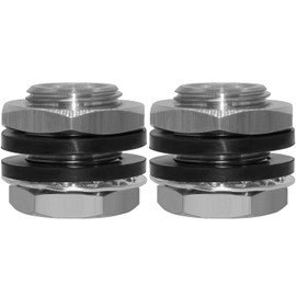 Beduan 1/4" NPT Stainless Steel Female Bulkhead Coupler Thru-bulk Full Female Thread Pipe Fitting (Pack of 2)