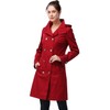 BGSD Women Amari Waterproof Hooded Trench Coat Red Small