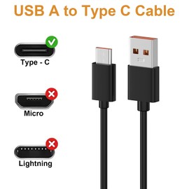 USB Type C Charging Cable Power Cord Wire Compatible with TOZO A1 T12 T10 T9 T6 Pro G1 NC9 NC7 NC2 W1 W3 W8 PB1 PB2 PB3 C1 Earbuds & More USB-C Wireless Earbud Headphones
