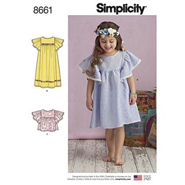 Simplicity 8661 Girls Boho Dresses & Tops Sewing Pattern Size 3-8