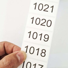 Consecutive Numbered Stickers 1001-2000, Inventory Labels 1.6 x 0.8 Inch, Number Stickers for Organization