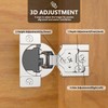 Amerdeco 10 Pack 3/4" Soft Close Cabinet Hinges - Stainless