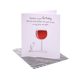UK Greetings Birthday Card for Her/Friend - Funny Wine Design