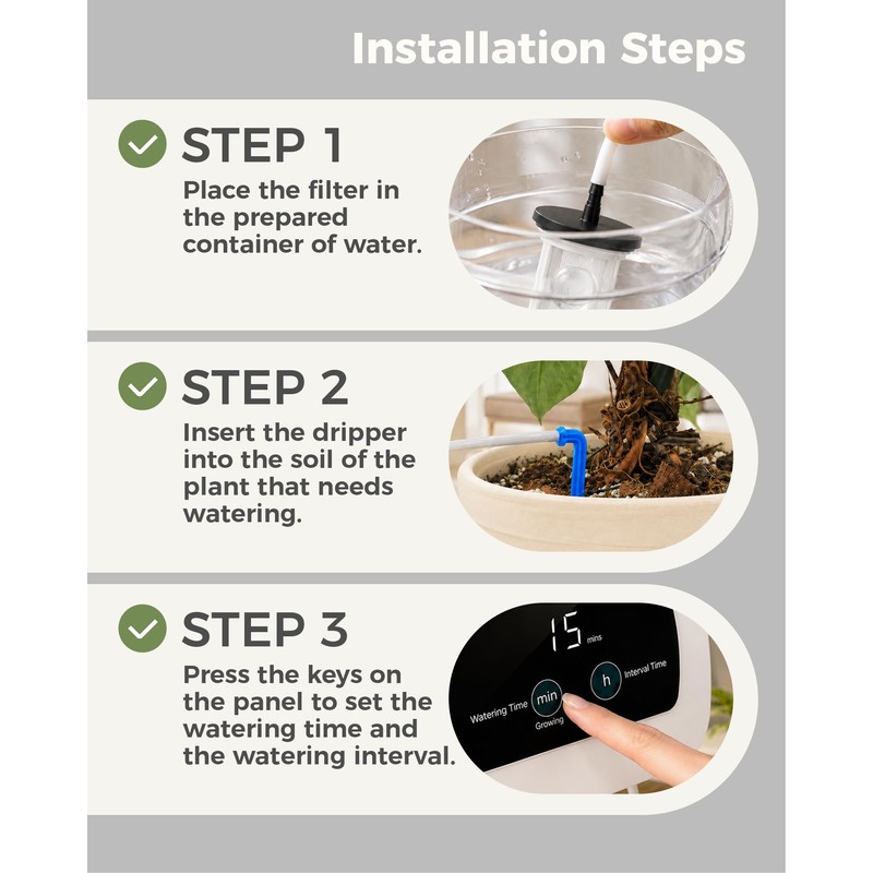Bamworld Automatic Watering System for 10 Potted Plants Indoor