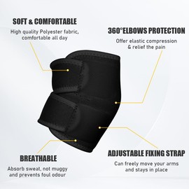Fefod Elbow Brace, Tennis Elbow Bandage, Compression Elbow Bandage for Arthritis, Tendonitis, Elbow Pads for Sports, Golfer's Elbow, Tennis Elbow Brace for Men and Women, Pack of 1