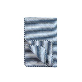 IB Laursen Quilt m/Offwhite und blauen Streifen