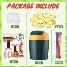 Jetec Leprechaun Trap Kit with 8 x 5 Green Trap Box St Patrick's Day Leprechaun Trap Supplies St Patrick's Day Decorations Catch a Leprechaun Trap St Patrick's Day Crafts