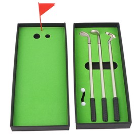 3PCS Mini Golf Clubs Ball point Pen Set with Balls Flag Stationery Decorations